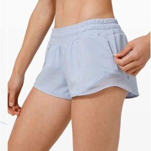 Lululemon Hotty Hot Shorts 2.5” Blue Linen Size 10 Women’s Running Athletic